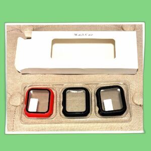 Set of 3 Watch Cases - 1 Red, 2 Black - New